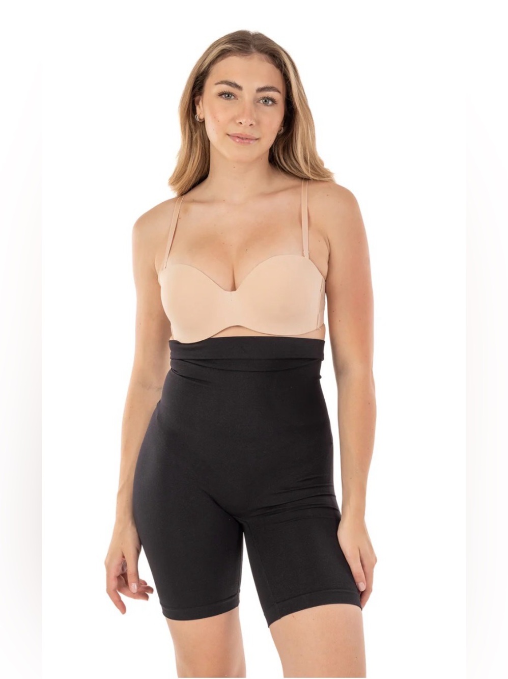 Body Beautiful High-Waisted Shaper Shorts L/XL NWT Black Snatched Waist - Picture 7 of 10